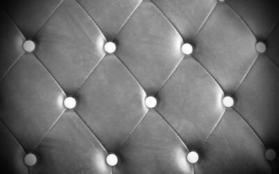 Tapissu tufté en cuir avec boutons, surface rembourrée en forme de losanges